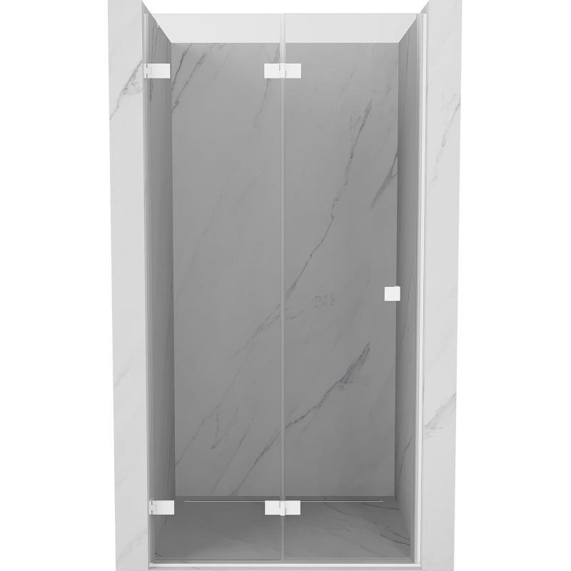 Mexen Lunar-F Falttür für Dusche links 90 cm, transparent, weiß - 836-090-000-20-00-L