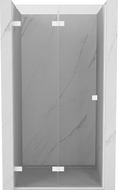 Mexen Lunar-F Falttür für Dusche links 90 cm, transparent, weiß - 836-090-000-20-00-L