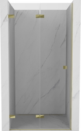 Mexen Lunar-F faltbare Duschtür links 65 cm, transparent, gold - 836-065-000-50-00-L