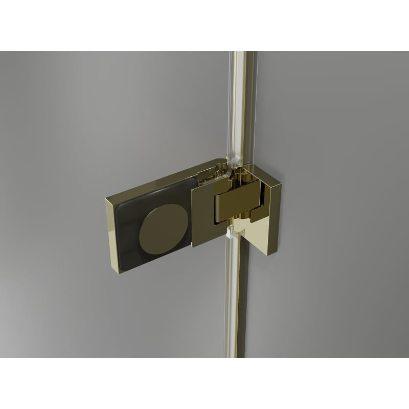 Mexen Lunar-F faltbare Duschtür links 65 cm, transparent, gold - 836-065-000-50-00-L