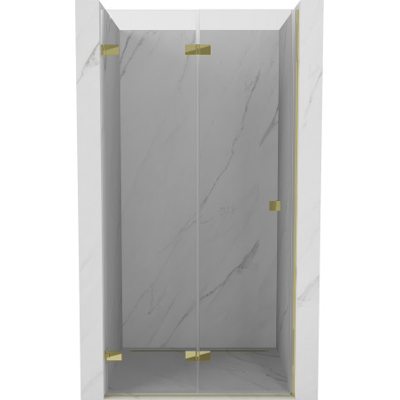 Mexen Lunar-F faltbare Duschabtrennung links 70 cm, transparent, golden - 836-070-000-50-00-L
