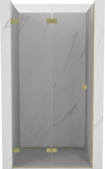 Mexen Lunar-F Falttür Dusche links 60 cm, transparent, gebürstet gold - 836-060-000-55-00-L