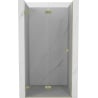 Mexen Lunar-F faltbare Duschtür links 65 cm, transparent, gebürstetes Gold - 836-065-000-55-00-L