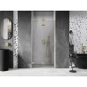 Mexen Lunar-F Falttüren Dusche links 80 cm, transparent, gebürstetes Gold - 836-080-000-55-00-L