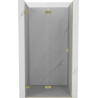 Mexen Lunar-F Falttüren Dusche links 80 cm, transparent, gebürstetes Gold - 836-080-000-55-00-L