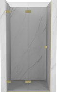 Mexen Lunar-F Falttüren für Duschen links 85 cm, transparent, gebürstetes Gold - 836-085-000-55-00-L