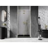 Mexen Lunar-F Falttür Dusche links 90 cm, transparent, gebürstet Gold - 836-090-000-55-00-L