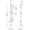 Mexen DQ17 verschiebbares Duschset, Chrom - 785174581-00