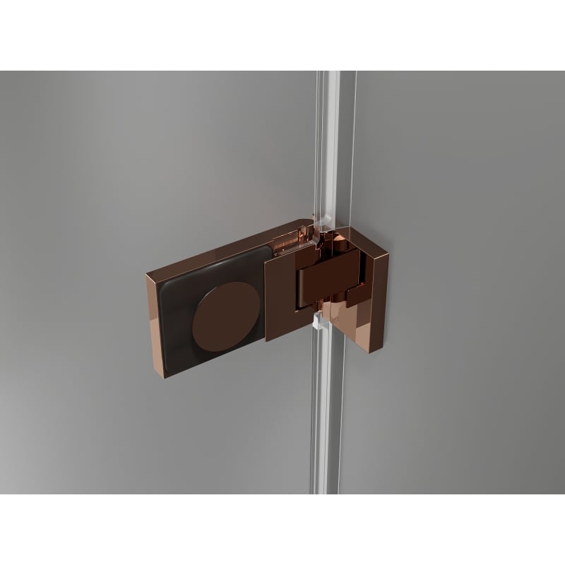 Mexen Lunar-F faltbare Duschkabinentür links 80 cm, transparent, Rosé Gold - 836-080-000-60-00-L