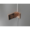 Mexen Lunar-F Duschfaltür links 75 cm, transparent, gebürstetes Kupfer - 836-075-000-65-00-L