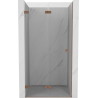 Mexen Lunar-F faltbare Duschtür links 90 cm, transparent, gebürstetes Kupfer - 836-090-000-65-00-L
