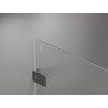 Mexen Lunar-F Falttür Dusche links 60 cm, transparent, gebürstet gun gray - 836-060-000-66-00-L