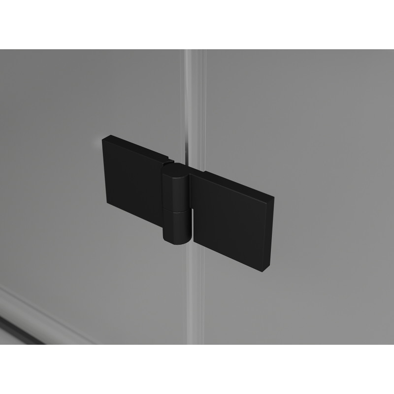 Mexen Lunar-F faltbare Duschabtrennung links 90 cm, transparent, schwarz - 836-090-000-70-00-L