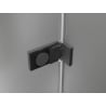 Mexen Lunar-F klappbare Duschtür links 100 cm, transparent, Gun Metal - 836-100-000-95-00-L