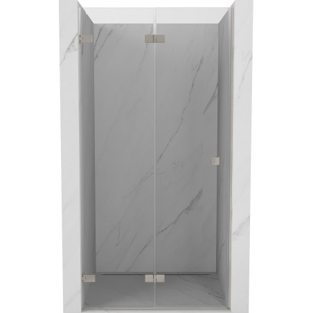 Mexen Lunar-F Duschfalttür links 60 cm, transparent, gebürsteter Nickel - 836-060-000-97-00-L