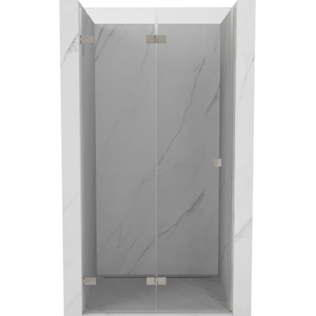 Mexen Lunar-F Duschfaltüren links 65 cm, transparent, gebürsteter Nickel - 836-065-000-97-00-L