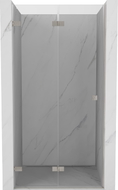 Mexen Lunar-F Falttür für Dusche links 90 cm, transparent, gebürstetes Nickel - 836-090-000-97-00-L