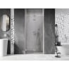 Mexen Lunar-F Falttür für Dusche links 90 cm, transparent, gebürstetes Nickel - 836-090-000-97-00-L