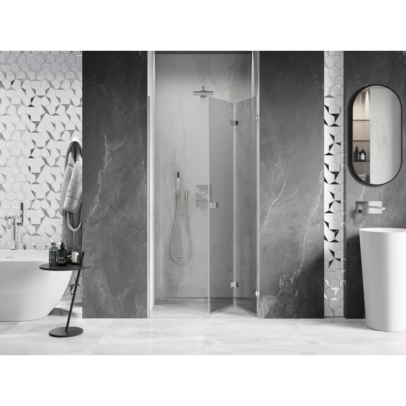 Mexen Lunar-F Falttür Dusche rechts 70 cm, transparent, chrom - 836-070-000-01-00-P