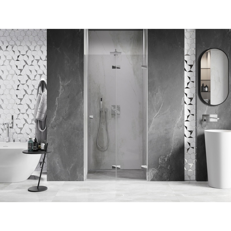 Mexen Lunar-F Falttür Dusche rechts 70 cm, transparent, chrom - 836-070-000-01-00-P