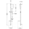 Mexen DQ22 verstellbares Duschset, Chrom - 785224581-00