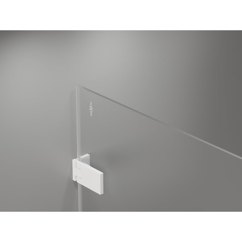 Mexen Lunar-F Duschfaltür rechts 75 cm, transparent, weiß - 836-075-000-20-00-P