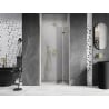 Mexen Lunar-F Falttür Dusche rechts 60 cm, transparent, gold - 836-060-000-50-00-P