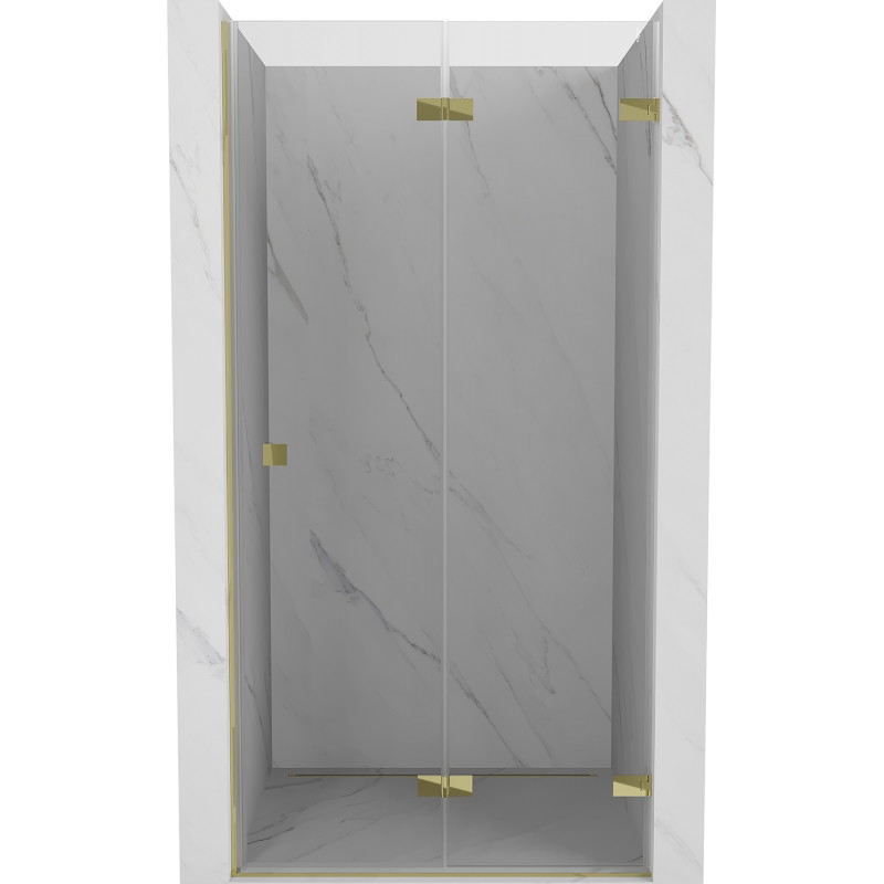 Mexen Lunar-F faltbare Duschabtrennung rechts 65 cm, transparent, gold - 836-065-000-50-00-P