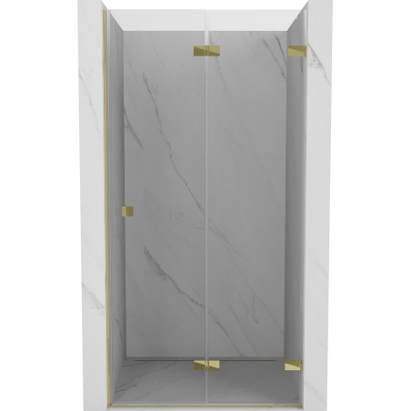 Mexen Lunar-F faltbare Duschabtrennung rechts 65 cm, transparent, gold - 836-065-000-50-00-P
