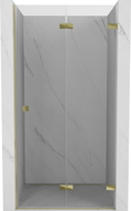 Mexen Lunar-F Duschfaltwand rechts 85 cm, transparent, gold - 836-085-000-50-00-P