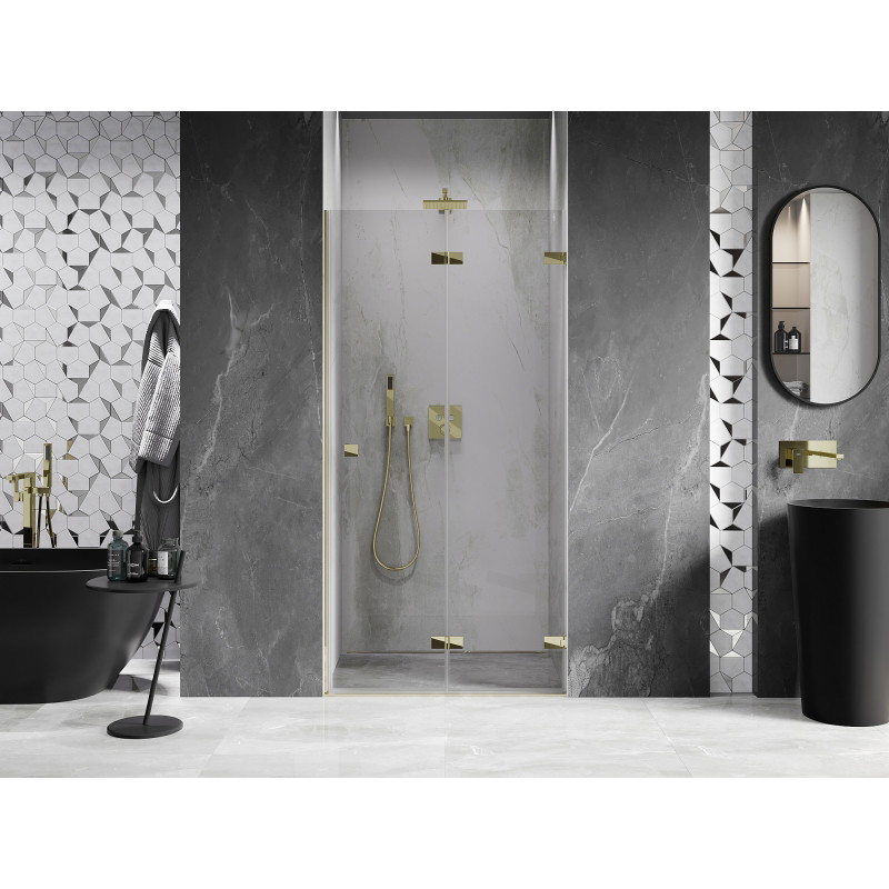 Mexen Lunar-F Falttür für die Dusche rechts 100 cm, transparent, gold - 836-100-000-50-00-P