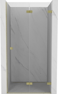 Mexen Lunar-F Faltbare Duschabtrennung rechts 65 cm, transparent, gebürstet gold - 836-065-000-55-00-P