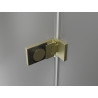 Mexen Lunar-F Duschfaltüren rechts 80 cm, transparent, gebürstet gold - 836-080-000-55-00-P