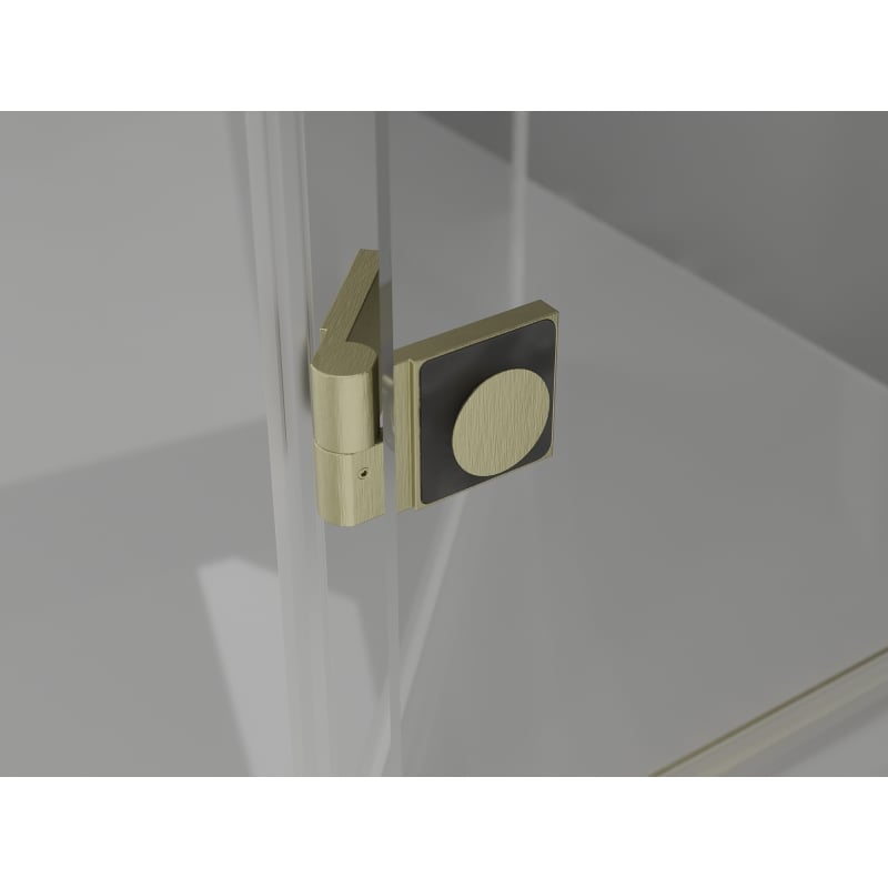 Mexen Lunar-F Falttür Duschwand rechts 90 cm, transparent, gebürstetes Gold - 836-090-000-55-00-P