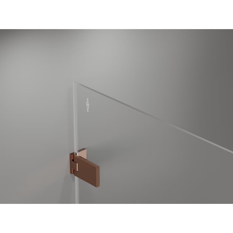 Mexen Lunar-F Duschfaltüren rechts 60 cm, transparent, Roségold - 836-060-000-60-00-P
