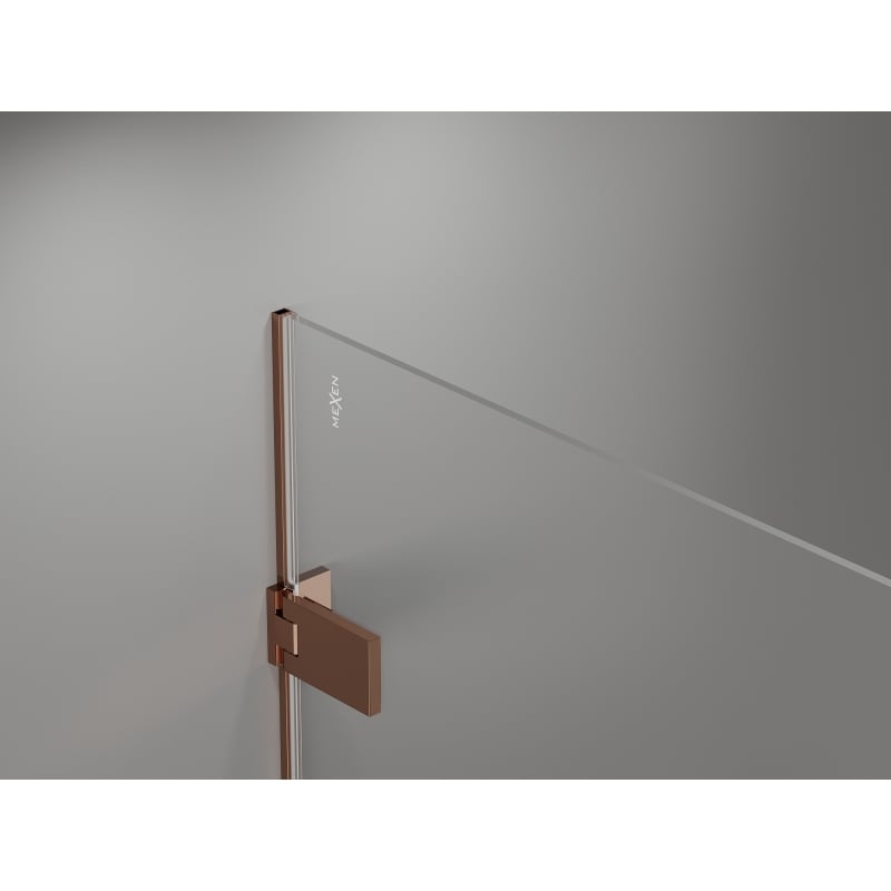 Mexen Lunar-F Klapp-Duschtür rechts 65 cm, transparent, Roségold - 836-065-000-60-00-P