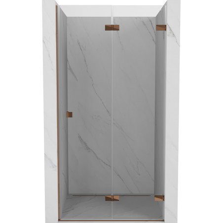 Mexen Lunar-F faltbare Duschabtrennung rechts 70 cm, transparent, Roségold - 836-070-000-60-00-P