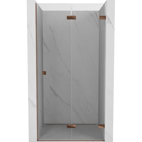 Mexen Lunar-F Falttür, rechts 90 cm, transparent, Roségold - 836-090-000-60-00-P