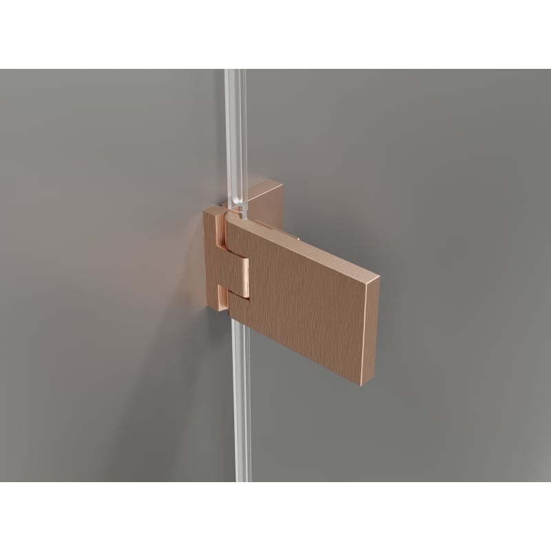 Mexen Lunar-F Falttür rechts 60 cm, transparent, gebürstetes Kupfer - 836-060-000-65-00-P