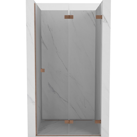 Mexen Lunar-F Falttür für Dusche rechts 70 cm, transparent, gebürstetes Kupfer - 836-070-000-65-00-P