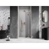Mexen Lunar-F Falttür Dusche rechts 80 cm, transparent, gebürstetes Kupfer - 836-080-000-65-00-P