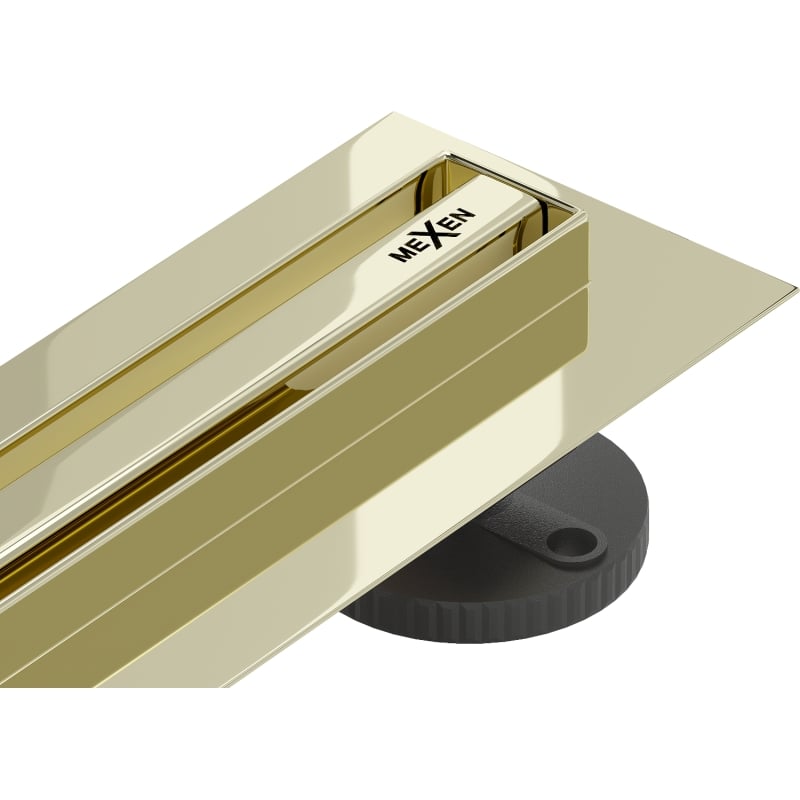 Mexen Flat 360° Slim Drehbare Linienentwässerung 130 cm, Gold - 1541130