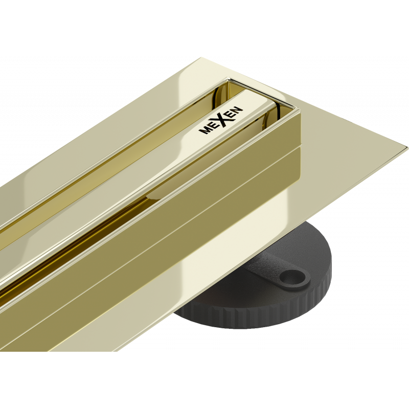 Mexen Flat 360° Slim drehbarer Linienablauf 130 cm, gold - 1541130