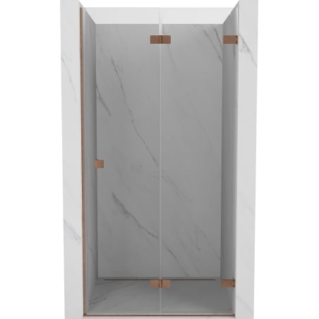 Mexen Lunar-F Duschfaltwand rechts 95 cm, transparent, gebürstetes Kupfer - 836-095-000-65-00-P