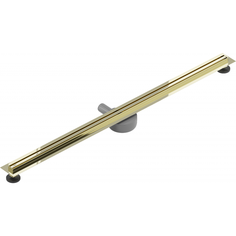 Mexen Flat 360° Slim Linearer Drehablauf 130 cm, gold - 1541130