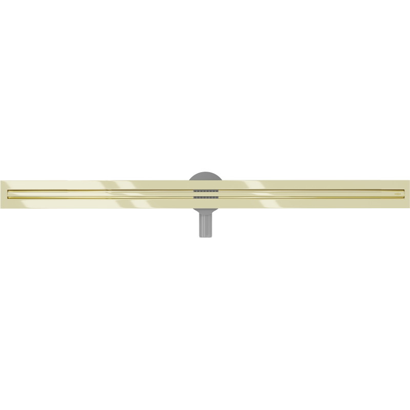Mexen Flat 360° Slim Drehbarer Linearablauf 140 cm, gold - 1541140