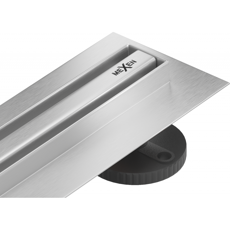Mexen Flat 360° Slim drehbarer Linienablauf 200 cm, Inox - 1041200