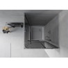 Mexen Rio Quadratische Duschkabine 70 x 70 cm, Grafit, Chrom + Duschwanne, Weiß - 860-070-070-01-40-4510
