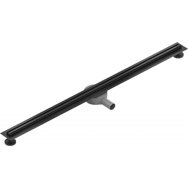 Mexen Flat 360° Slim Drehbarer Linienablauf 130 cm, schwarz - 1741130