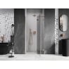 Mexen Lunar L Duschdrehtür rechts 120 cm, transparent, Roségold - 834L-120-000-60-00-P